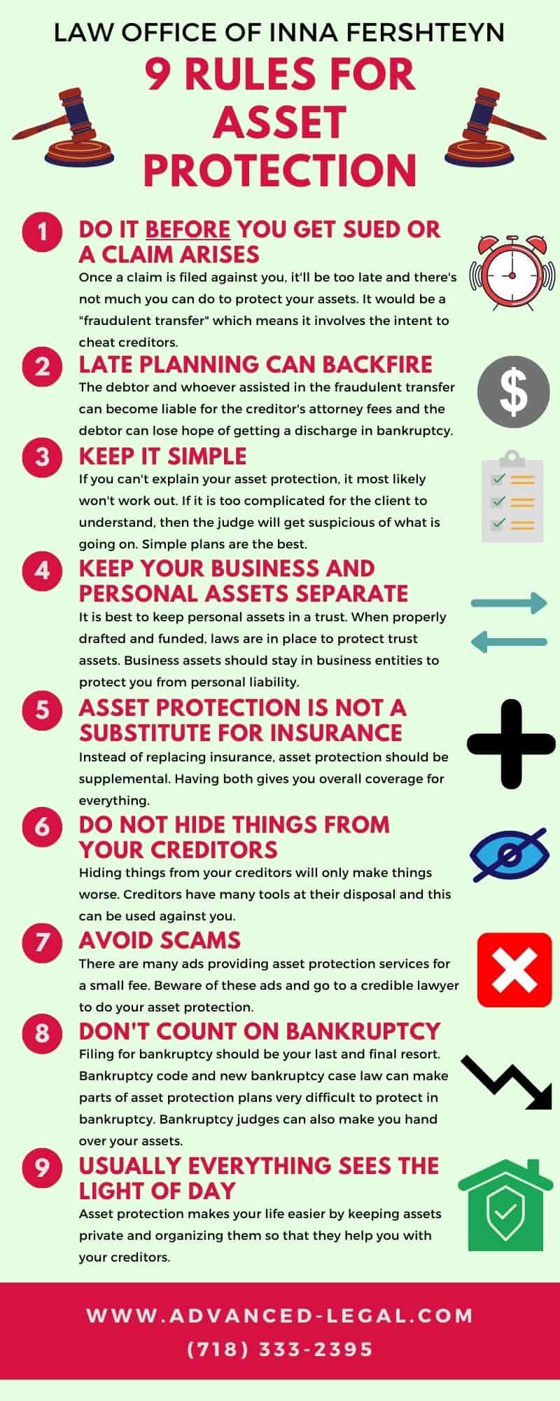 9 rules for asset protection